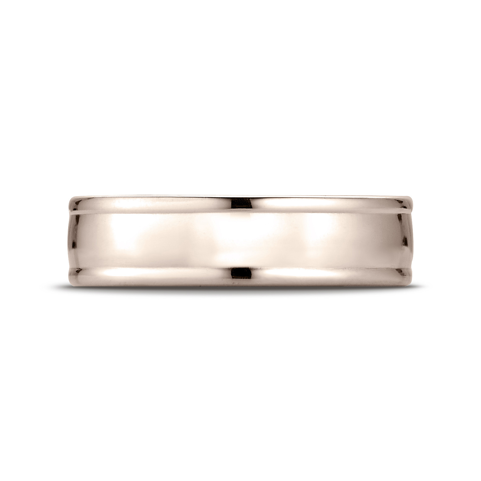 Comfort-Fit High Polished Carved Design Gent's Wedding Band - Image 7