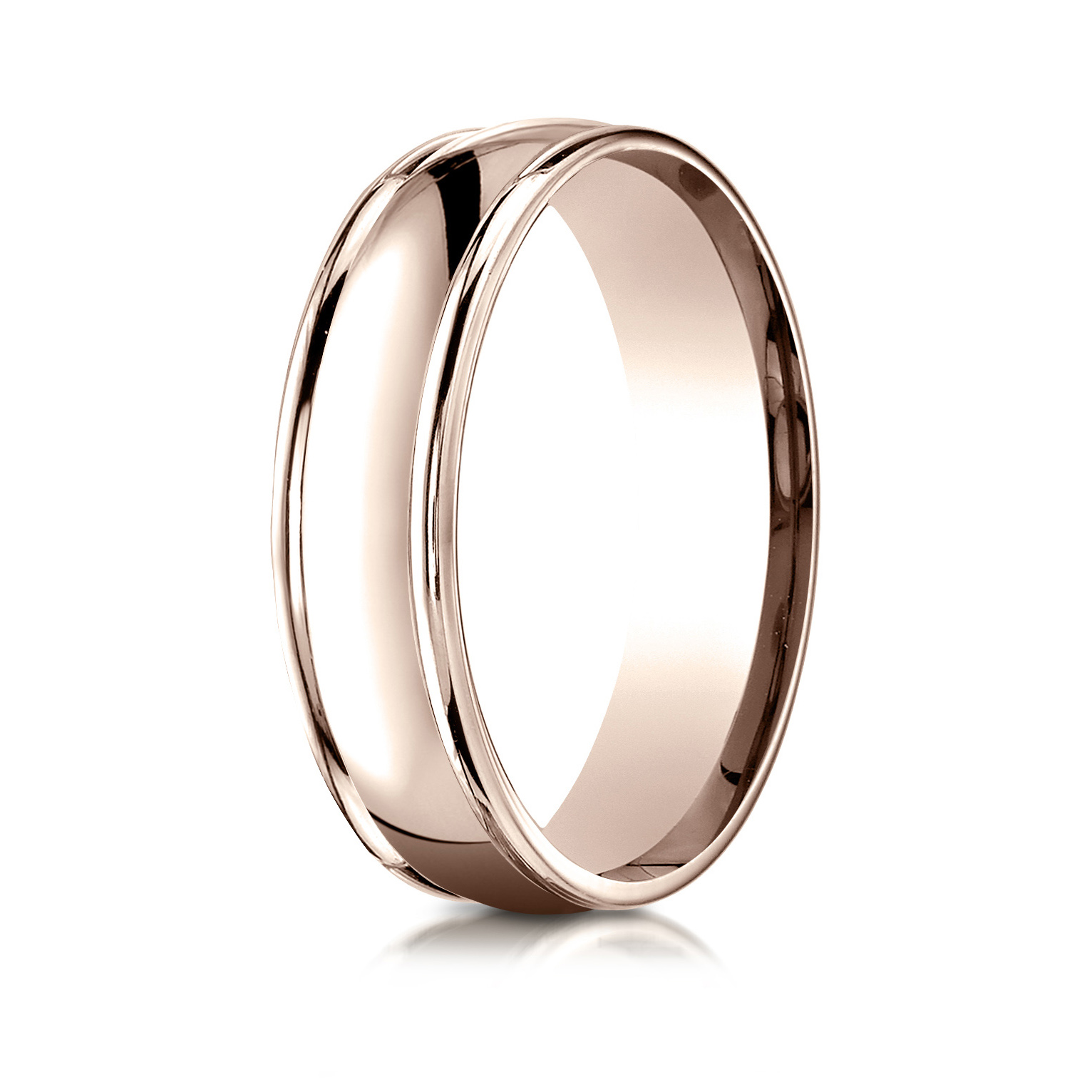Comfort-Fit High Polished Carved Design Gent's Wedding Band - Image 8