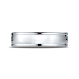 Comfort-Fit High Polished Carved Design Gent's Wedding Band