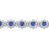 Floral Sapphire and Diamond Bracelet - Image 2