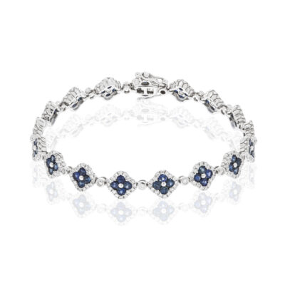 Sapphire Clover Bracelet