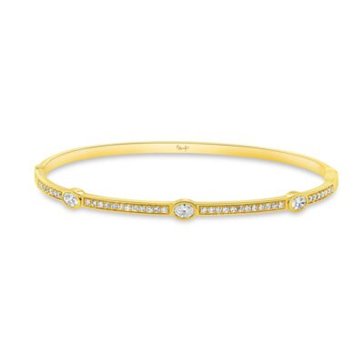 Oval and Round Diamond Bangle