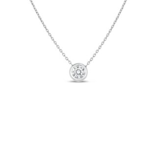Boudreaux's Signature Round Bezel Set Diamond Solitaire Pendant
