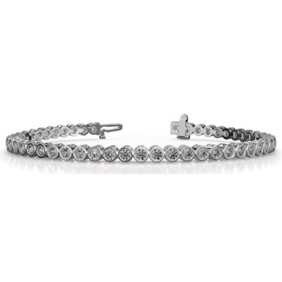 Boudreaux's Signature Bezel Set Diamond Tennis Bracelet