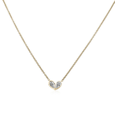 L’Amour Crisscut ® Diamond Heart Shape Pendant