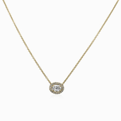 L’Amour Crisscut ® Oval Diamond Pendant