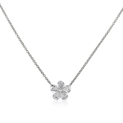 L’Amour Crisscut ® Pear Shape Flower Pendant