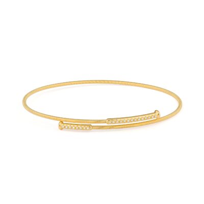 Diamond Bar Bypass Bangle