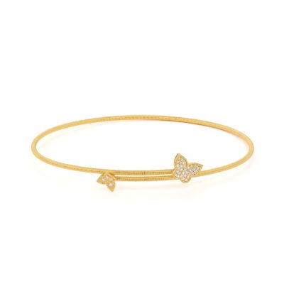 Diamond Butterfly Bypass Bangle