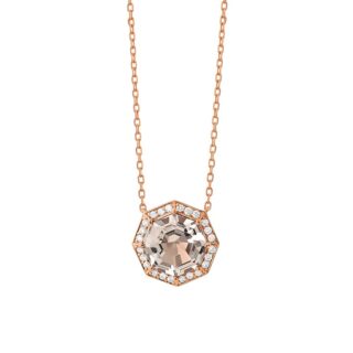 Morganite Octagon Pendant