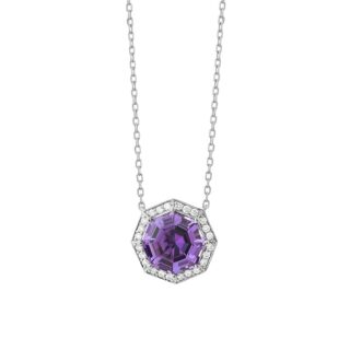 Amethyst Octagon Pendant