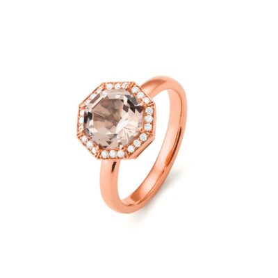 Morganite Octagon Ring