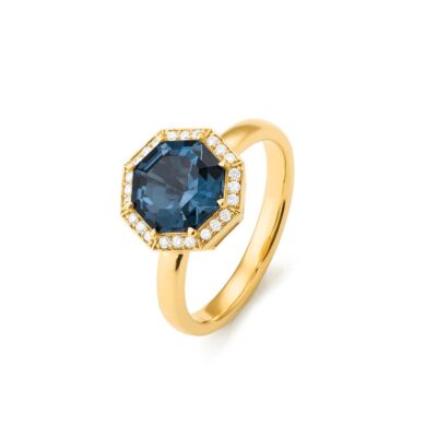 London Blue Octagon Ring
