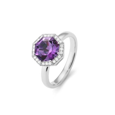 Amethyst Octagon Ring